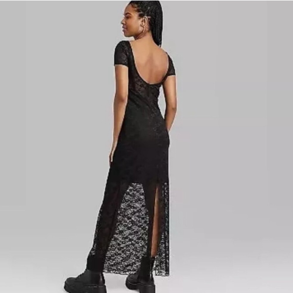 Wild Fable Maxi Dress Black Lace